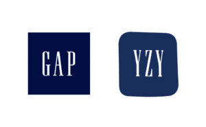 logo of GAP and YZY